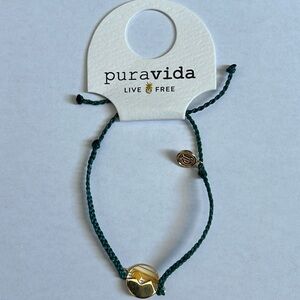 Pura Vida Teal and Gold Charm Bracelet